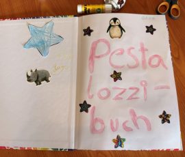 Das "Pestalozzi-Buch" mit Stickern Das "Pestalozzi-Buch" mit Stickern